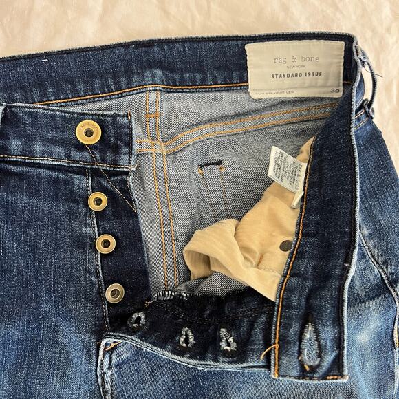 Rag & Bone STANDARD ISSUE Slim Straight Leg Jeans Size 30 / Fit 3 - Athletic - Picture 6 of 15